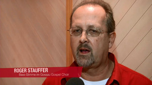 Roger Stauffer, sings bass in the Gossau gospel choir, Switzerland